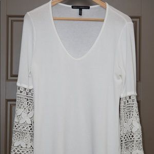 Romantic white lacey long sleeve shirt